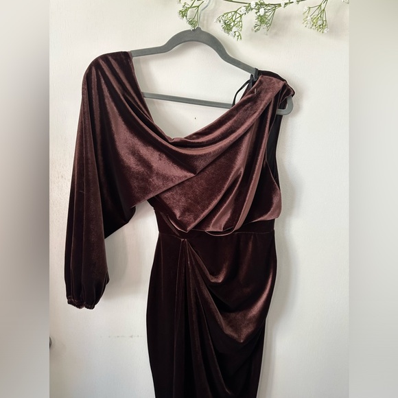 NWOT ASOS | Chocolate Velvet Dress - Picture 7 of 13
